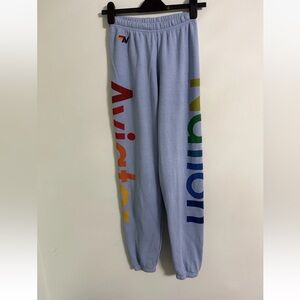 Aviator Nation Logo Sweatpants Ice Blue Size Small